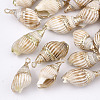 Electroplate Spiral Shell Pendants SSHEL-S262-18B-1