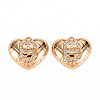 Brass Micro Pave Clear Cubic Zirconia Pendants KK-S360-144B-NF-1