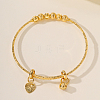 Fashionable Brass Adjustable Bangle for Women UC8767-2