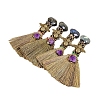 Natural Labradorite Heart Magic Broom PW-WG27934-01-4