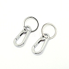 Alloy Push Gate Snap Keychain Clasp Findings KEYC-WH0018-09P-1