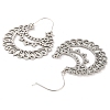 Non-Tarnish 304 Stainless Steel Hollow Flower Hoop Earrings EJEW-P248-01P-3