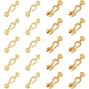 Brass S-Hook Clasps KK-HS0002-04G-1