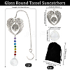1Pc Heat Transfer Alloy Angel Wing Hanging Ornaments HJEW-BBC0001-15-2