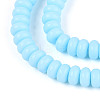 Opaque Spray Painted Glass Beads GLAA-ZX008-6mm-18J-3