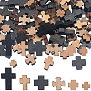 120Pcs 6 Styles Natural Wooden Beads WOOD-SC0002-21-1