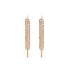 Brass Micro Pave Clear Cubic Zirconia Stud Earring Hooks KK-S356-661-NF-1