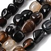 Natural Black Agate Beads Strands G-P601-A15-02-2
