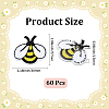 60Pcs Polyester Embroider Thread Iron on/Sew On Patches PATC-CY0001-77-2