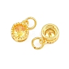 Brass Pave Cubic Zirconia Charms CU-CBA3D67-02G-07-2