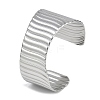 304 Stainless Steel Cuff Bangles for Women BJEW-Z077-04P-1