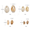 4 Style Natural Mixed Cowrie Shell Beads X-BSHE-FS0001-01-2