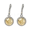 925 Sterling Silver Micro Pave Cubic Zirconia Hoop Earrings EJEW-B147-01B-04-4
