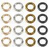 24Pcs 4 Colors Alloy Spring Gate Rings FIND-HS0001-26A-1
