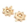 Brass Micro Pave Cubic Zirconia Charms KK-E090-32G-2