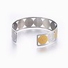 PVD Vacuum Plating 304 Stainless Steel Cuff Bangles BJEW-H578-03GP-3