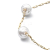 ABS Plastic Imitation Pearl Beaded Chain Bracelet BJEW-JB09421-3