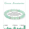 Natural Green Aventurine Round Beaded Stretch Bracelets for Women Men IS6879-7-1