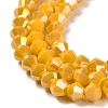 Opaque Solid Color Electroplate Glass Beads Strands X1-GLAA-F029-P4mm-A04-3