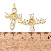 Easter Brass Micro Pave Clear Cubic Zirconia Pendants CU-E003-09G-B-3
