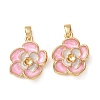 Brass Enamel Pendants KK-CBAB0D3-01G-C-1