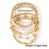 Imitation Pearl & Acrylic Round Beaded Stretch Bracelet Sets KE7812-4