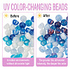 50Pcs 5 Colors Resin UV Reactive Beads RESI-TA0005-70-5