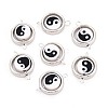 Polymer Clay Beads with CCB Plastic Frame Connector Charms CLAY-T022-35M-01A-1