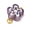 Handmade Millefiori Glass Charms PALLOY-JF04572-01-5