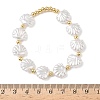 Brass & Plastic Beaded Stretch Bracelets for Women BJEW-F515-09G-5