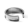 304 Stainless Steel Grooved Cuff Ring Settings RJEW-WH0009-01B-2