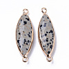 Natural Dalmatian Jasper Links Connectors G-R472-02E-2