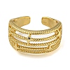 Star Brass Multi-layer Open Cuff Rings for Women RJEW-Z050-07G-2