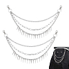 2Pcs Iron Cone Charm Body Chains AJEW-UN0002-12-1