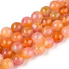 Dyed Natural White Jade Beads Strands G-T139-8mm-60-11-4