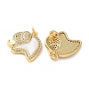 Brass Micro Pave Cubic Zirconia Pendants KK-B083-39B-G-2