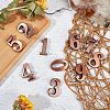 SUPERFINDING 40Pcs Number 0~9 ABS Plastic Mirror Wall Stickers DIY-FH0002-41R-5