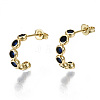 Brass Micro Pave Cubic Zirconia Stud Earrings EJEW-N011-18-NF-5