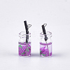 Glass Bottle Pendants X-CRES-N017-06G-2