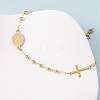 Religion 304 Stainless Steel Link Bracelets BJEW-F524-05A-G-3