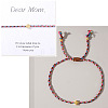 Mother's Day Adjustable Brass Bead Braided Bead Bracelets YE2550-20-1
