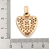 Brass Micro Pave Clear Cubic Zirconia Pendants KK-B099-01G-V-3