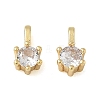 Brass Pave Clear Cubic Zirconia Charms CU-CBA9FFD-11G-06-1