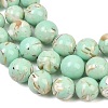 Synthetic Turquoise and Sea Shell Assembled Graduated Beads Strands GG-CBA2AE1-A07-C-3