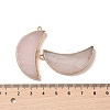 Electroplate Natural Rose Quartz Pendants G-XCP0001-21-3