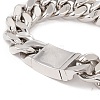 Non-Tarnish 304 Stainless Steel Curb Chains Bracelet for Women BJEW-E107-10P-4