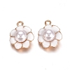 Light Gold Plated Alloy Enamel Pendants X-PALLOY-TAC0009-67-1