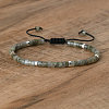 Natural Labradorite Beaded Braided Bracelets QH4784-18-1