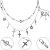 2Pcs 2 Styles Plastic & 304 Stainless Steel Chains Bag Extender Chains HJEW-BM0001-23-7