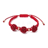 Nylon Cord Braided Bracelets for Women BJEW-JB11288-02-2